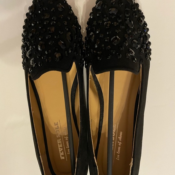 Fever Sole Shoes - Fever Sole Black Sequin Flat shoes in size 6.5